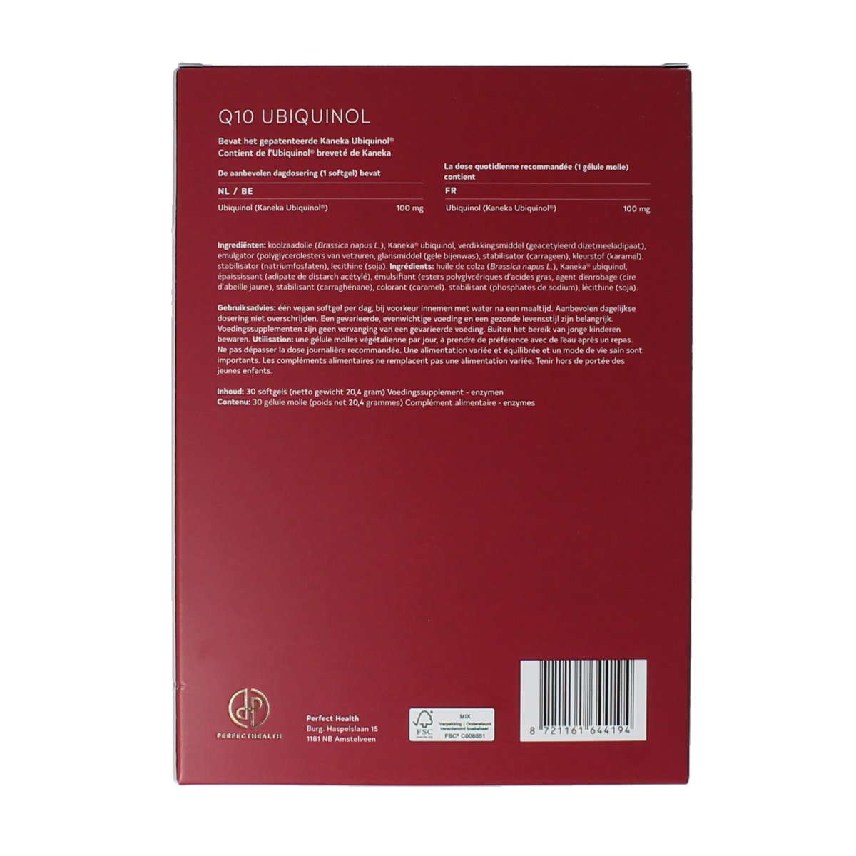 Perfect Health Q10 ubiquinol 30.00 Softgels