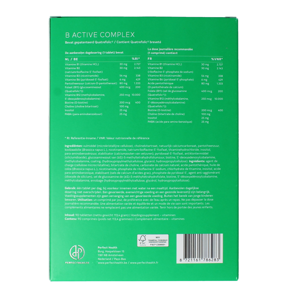Perfect Health B-active complex 90.00 Tabletten