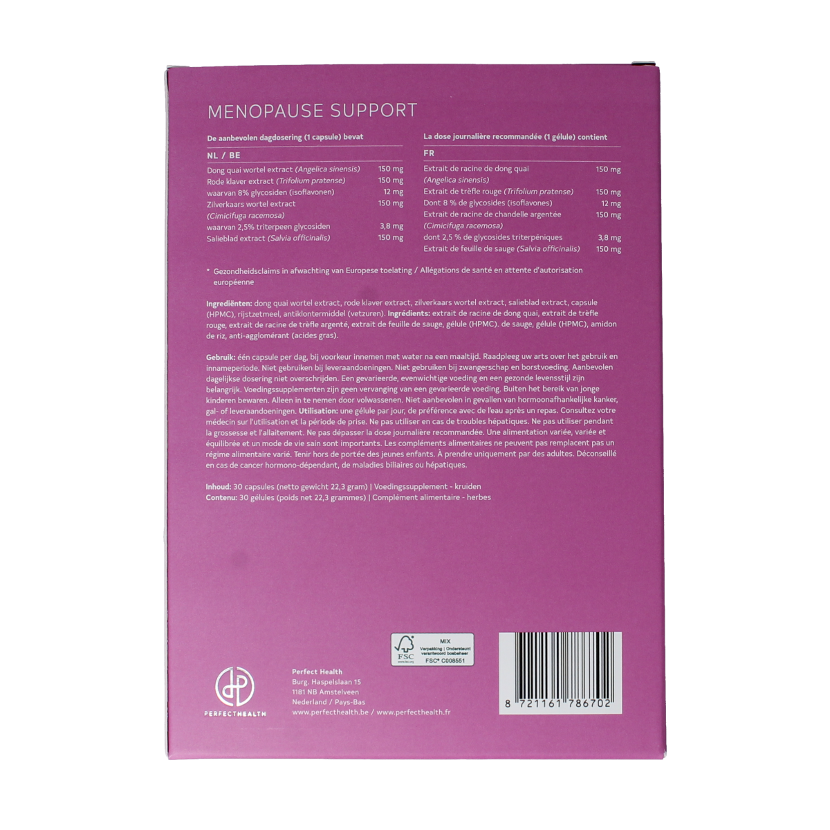 Perfect Health Menopause support 30.00 Capsules