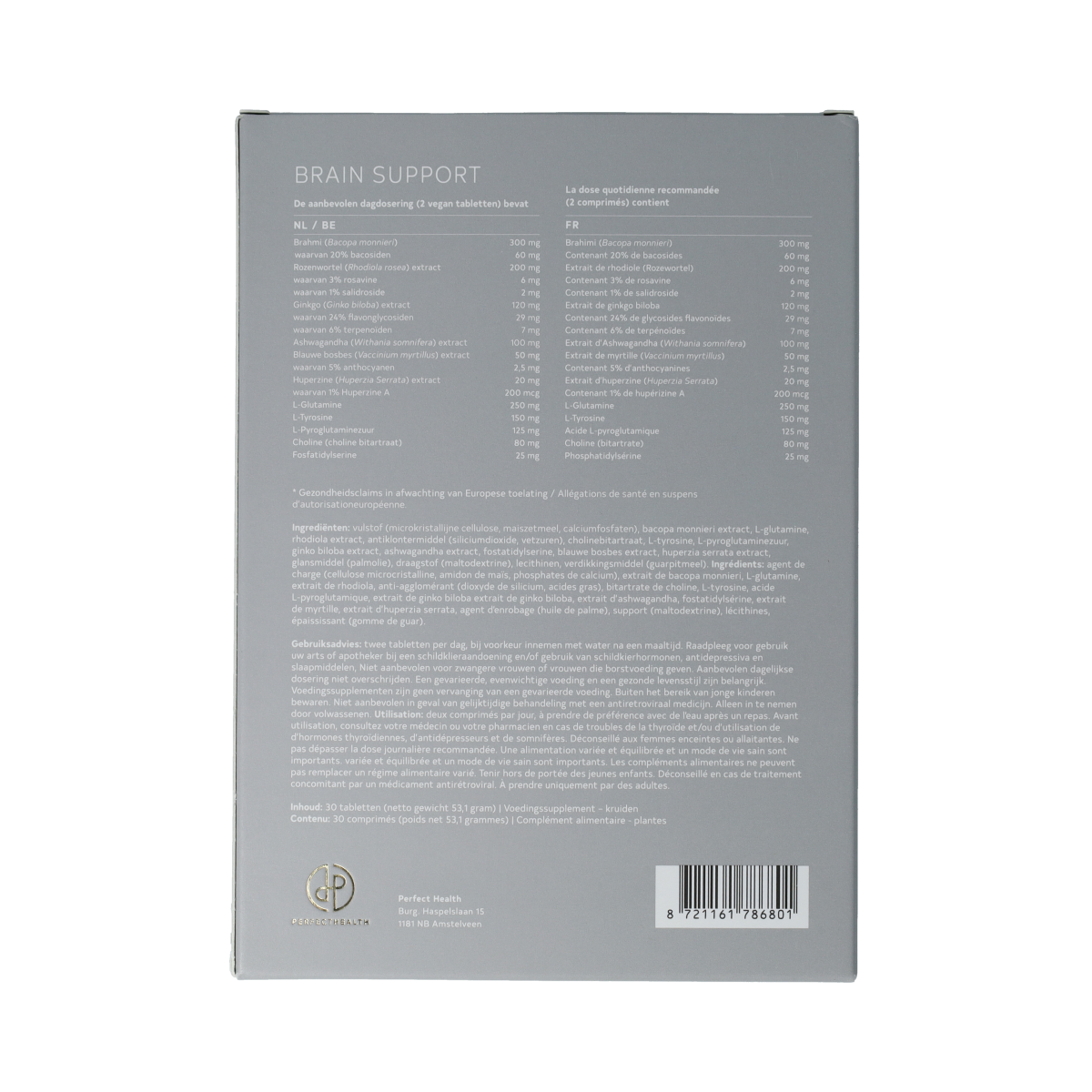 Perfect Health Brain Support 30.00 Tabletten