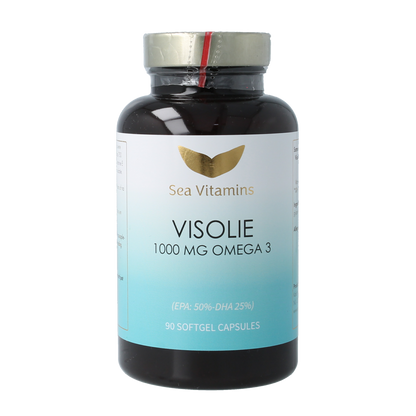 Sea Vitamins Omega 3 visolie strong met vitamine E 90.00 Vegetarische capsules