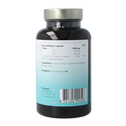 Sea Vitamins Omega 3 visolie strong met vitamine E 90.00 Vegetarische capsules