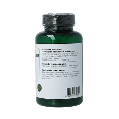 Liever Gezond Cayenne peper strong hartenjager 90.00 Vegetarische capsules