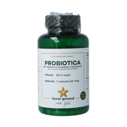 Liever Gezond Probiotica met prebiotica gember 60.00 Vegetarische capsules