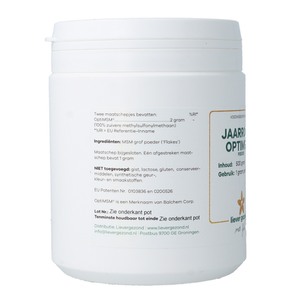 Liever Gezond Opti msm poeder jaarrond 500.00 Gram