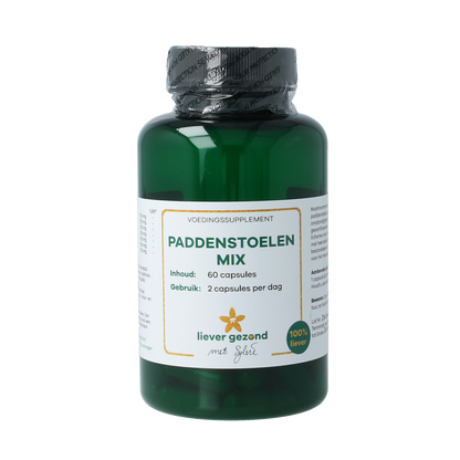 Liever Gezond Paddenstoelenmix 525mg bio 60.00 Vegetarische capsules