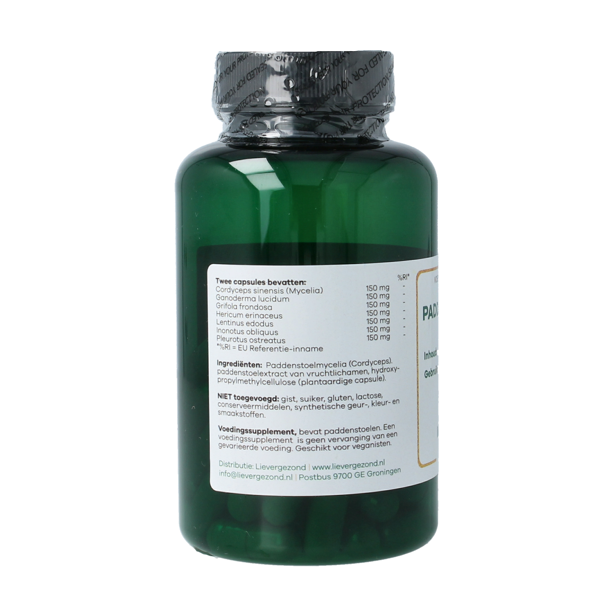 Liever Gezond Paddenstoelenmix 525mg bio 60.00 Vegetarische capsules