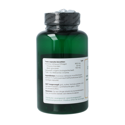 Liever Gezond Chaga 400mg vegan bio 60.00 Vegetarische capsules