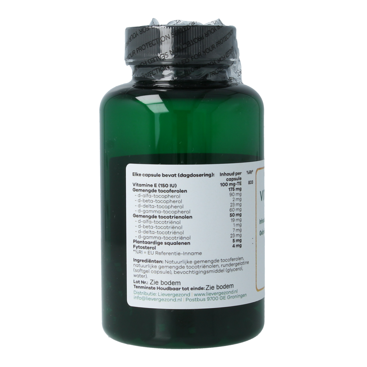 Liever Gezond Vitamine E T8 60.00 Vegetarische capsules