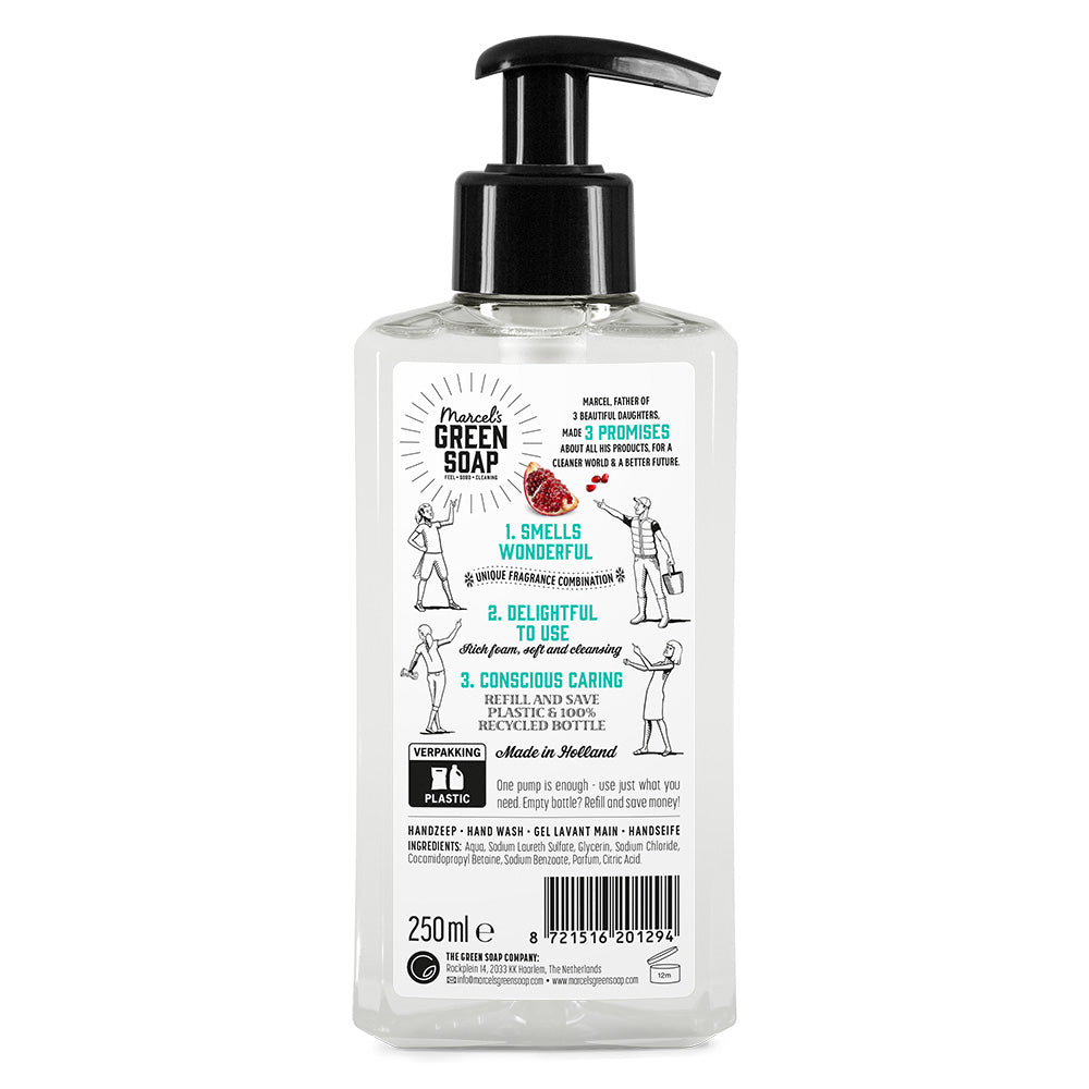 Marcel's Green Soap Handzeep Cedar & Pomegranate (250 ml) 250.00 Milliliter