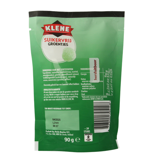 Klene Groentjes suikervrij  90.00 Gram