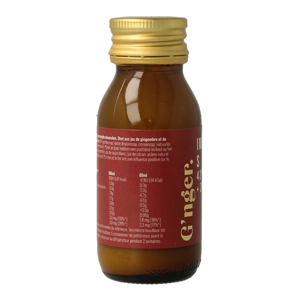 G'nger Shot gember vruchtensap immunity 60.00 Milliliter