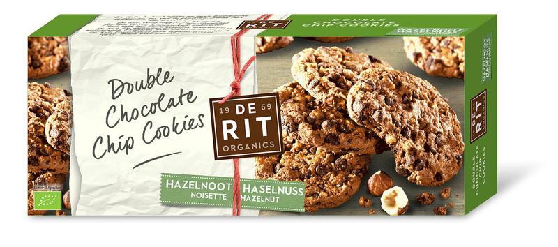 De Rit Double chococookies hazelnoot bio 175 Gram