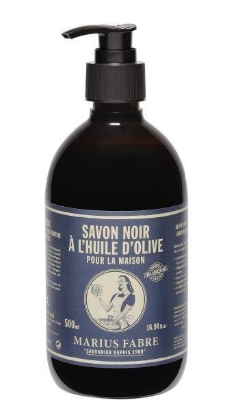 Marius Fabre Savon noir zwarte zeep met pomp 500.00 Milliliter