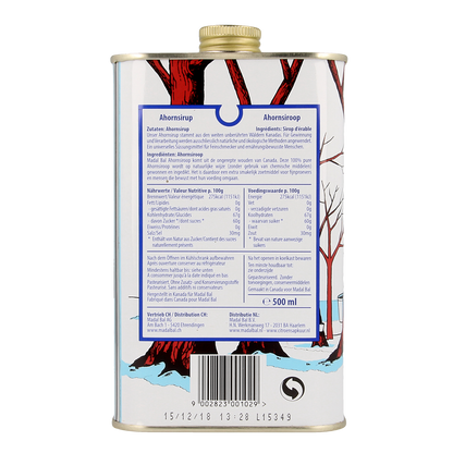 Madal Bal Ahornsiroop C+ bio 500.00 Milliliter