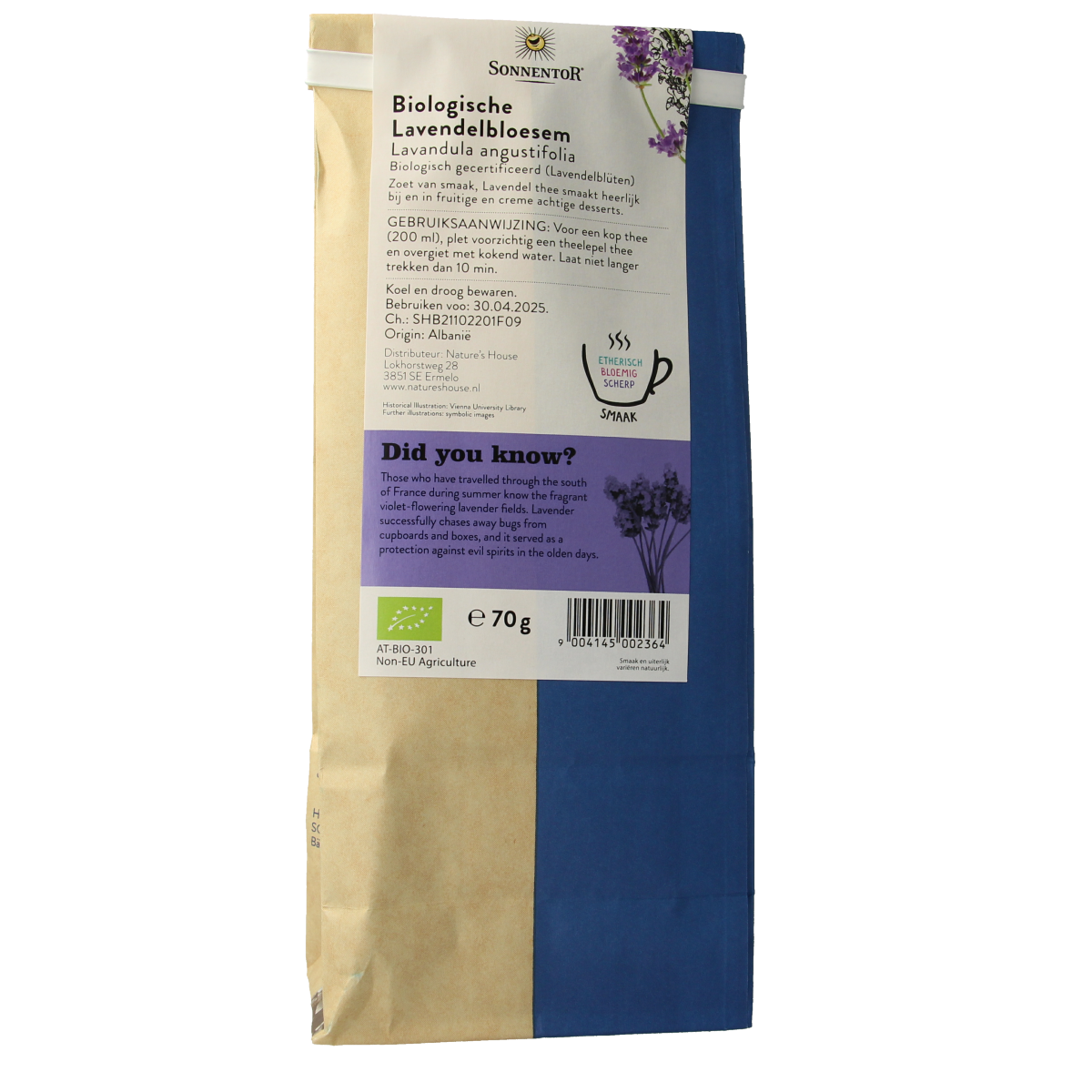 Sonnentor Lavendelbloesem thee bio 70.00 Gram