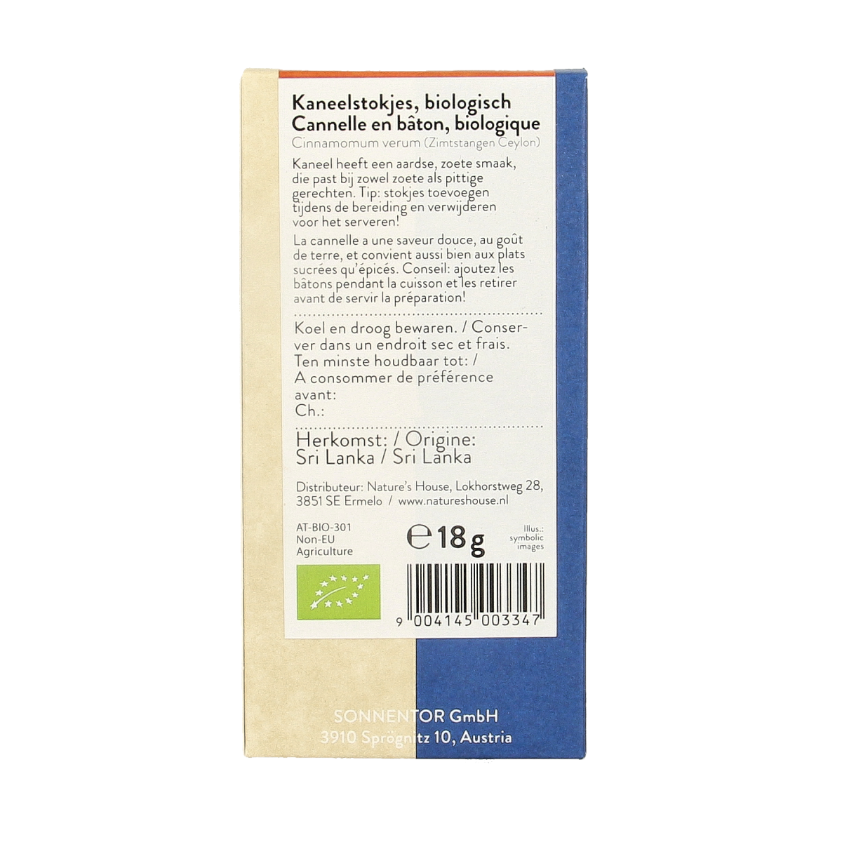 Sonnentor Kaneelstokjes bio 18.00 Gram