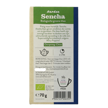 Sonnentor Aardse sencha groene thee bio 70.00 Gram
