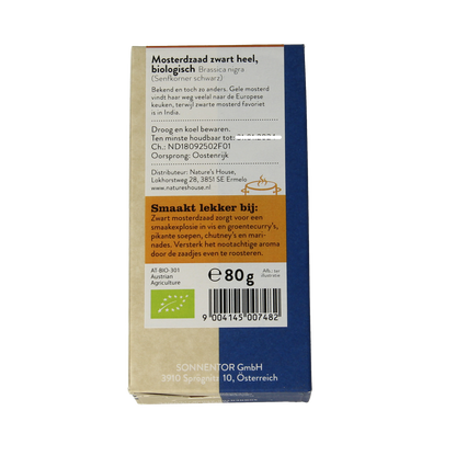 Sonnentor Zwart mosterdzaad bio 80.00 Gram