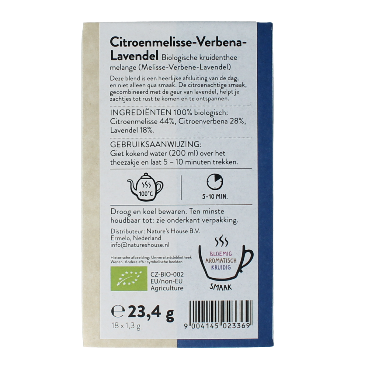Sonnentor Citroenmelisse - verbena - lavendel bio 18.00 Zakjes