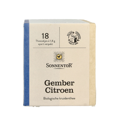 Sonnentor Gember citroen thee bio 18.00 Zakjes