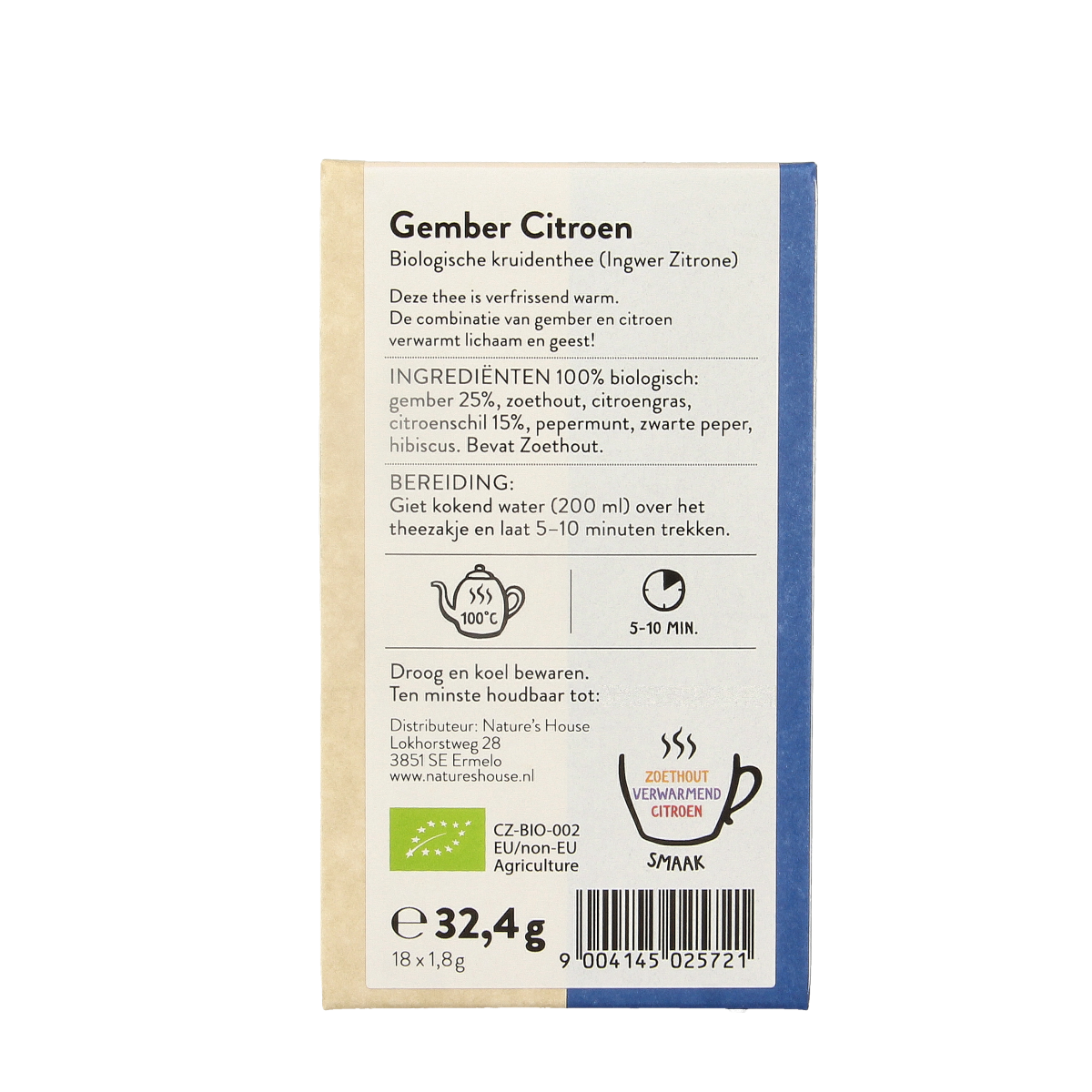 Sonnentor Gember citroen thee bio 18.00 Zakjes