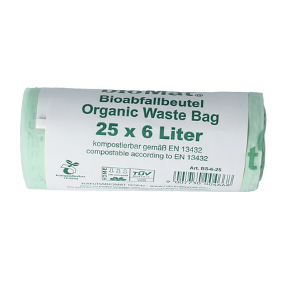 Biomat Wastebag compost 6 liter 25.00 Stuks
