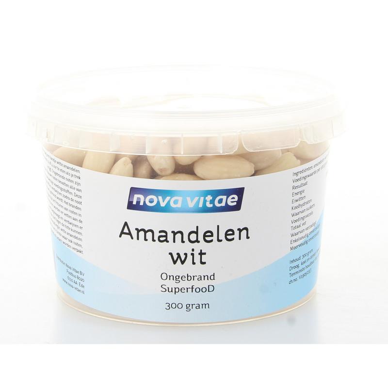 Nova Vitae Amandelen wit ongebrand raw 300.00 Gram