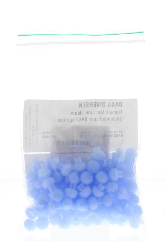 Baxa Tipcaps doseerspuit non luer blauw 100.00 Stuks