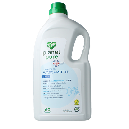 Planet Pure Wasmiddel vloeibaar universeel 0% zero 3.00 Liter