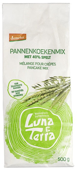 Luna E Terra Pannenkoekmix met spelt demeter bio 500.00 Gram