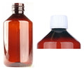 Helios Holland PET medicijnfles 500ml amber incl witte dop 9.00 Stuks