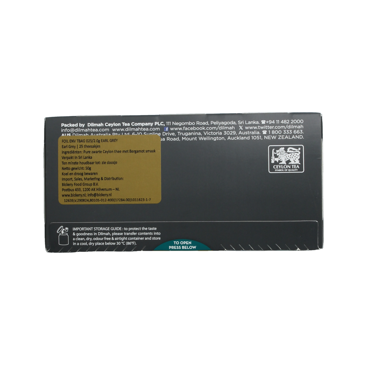 Dilmah Earl grey classic 25.00 Zakjes