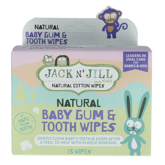 Jack N Jill Natural baby gum & tooth wipes 25 Stuks