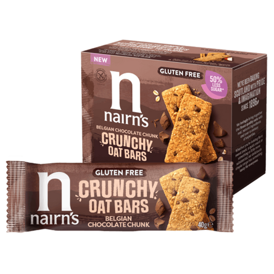 Nairns Crunchy oat bars chocolate Belgian glutenvrij 160.00 Gram