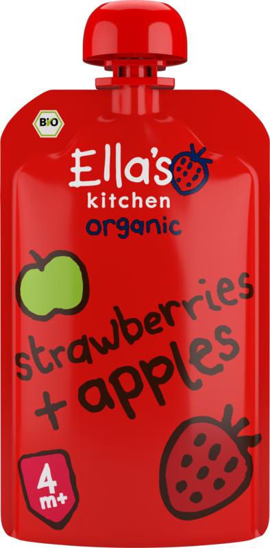 Ella's Kitchen Strawberries and apples 4+ maanden bio 120.00 Gram