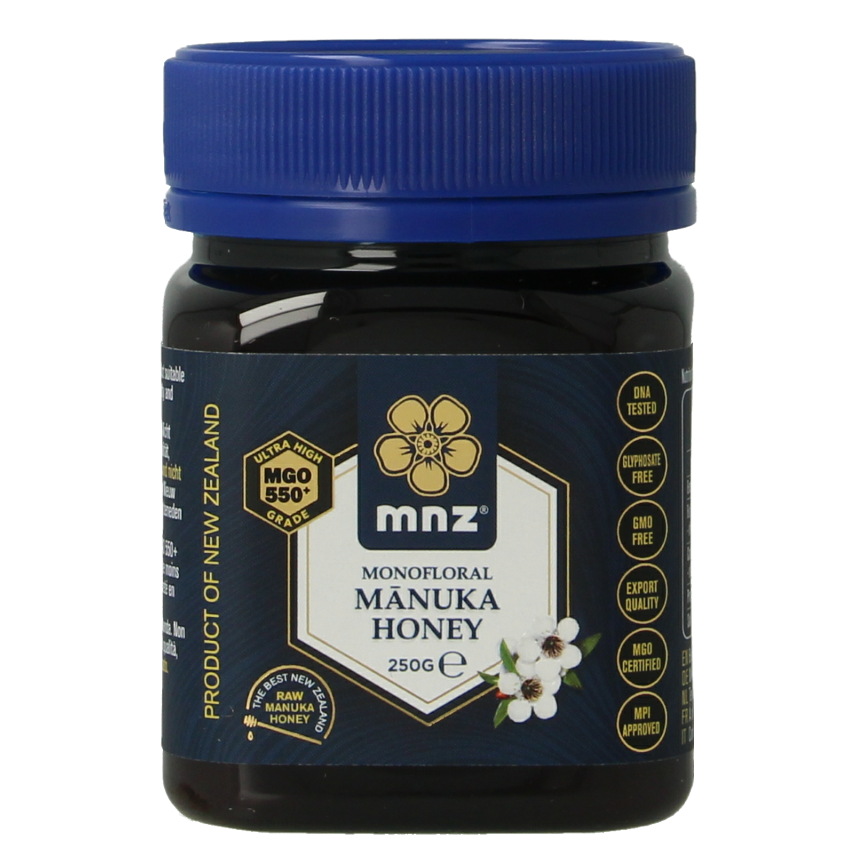 MNZ (Manuka New Zealand) Manuka Honing MGO 550+ 250.00 Gram
