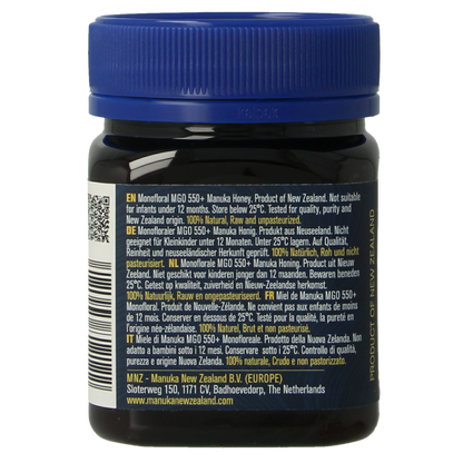 MNZ (Manuka New Zealand) Manuka Honing MGO 550+ 250.00 Gram