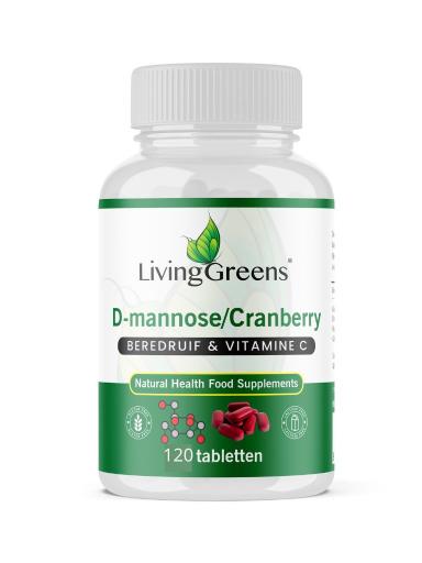 Livinggreens Cranberry met D-Mannose 120.00 Tabletten