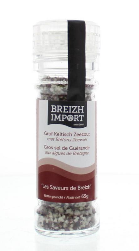 Breizh Import Grof keltisch zeezout zeewier gedroogd strooimolen 65.00 Gram