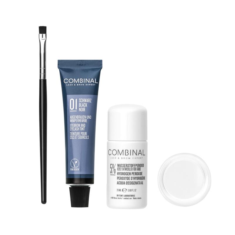 Combinal Wenkbrauwen wimperverf kit zwart 1.00 Set