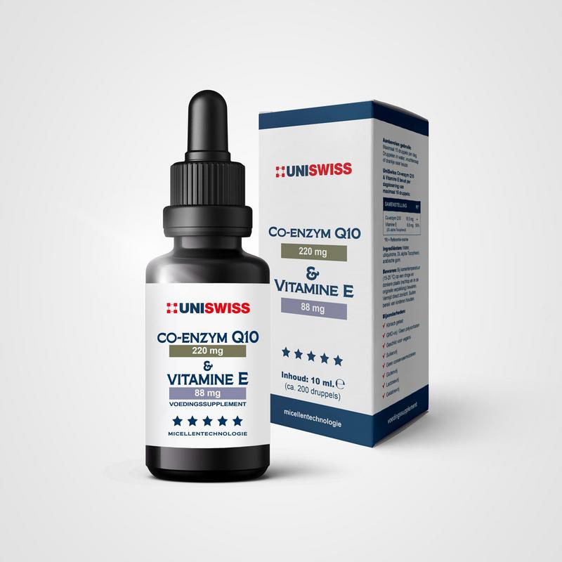 Uniswiss Co-Enzym Q10 en Vitamine E 10.00 Milliliter