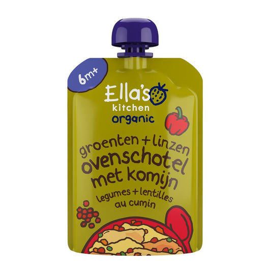 Ella's Kitchen Groente ovenschotel linzen en komijn 6+ mnd bio 130.00 Gram
